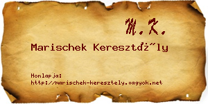 Marischek Keresztély névjegykártya